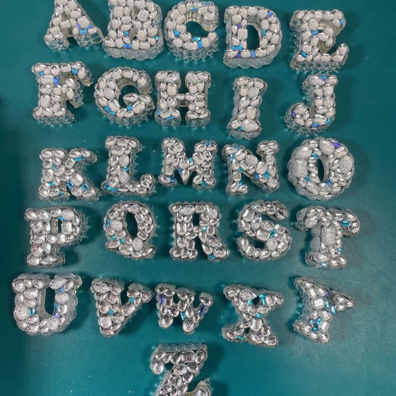 Handmade Diamond 26 Alphabet Decoration Resin Mold