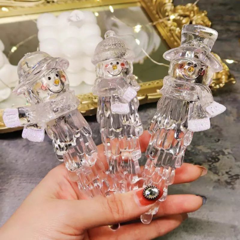 Handmade Crystal Snowman Icicle Ornament Christmas Tree Decoration Resin Molds