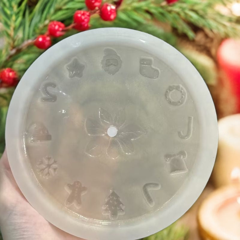 Handmade Christmas Round Clock Ornament Resin Mold