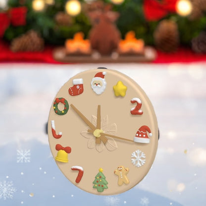 Handmade Christmas Round Clock Ornament Resin Mold