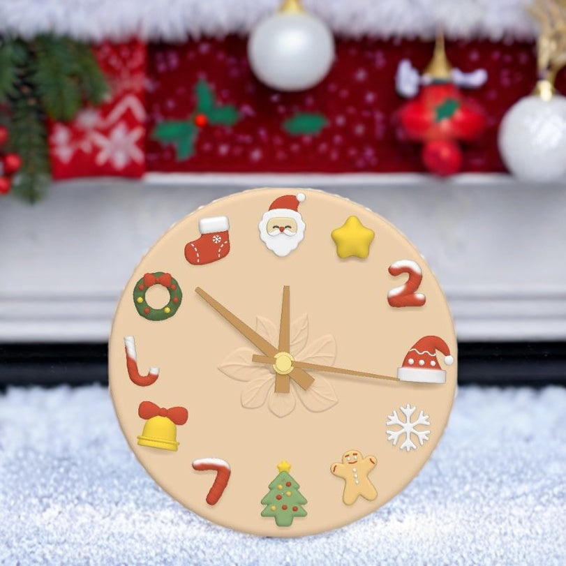 Handmade Christmas Round Clock Ornament Resin Mold