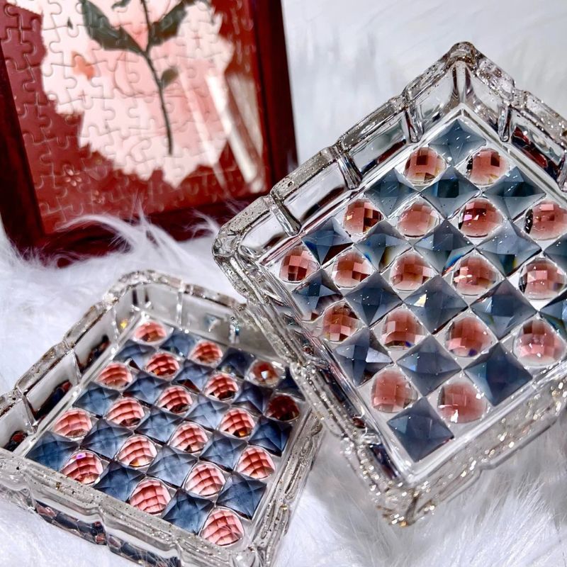 Handmade Diamond Ice Cube Lattice Storage Resin Mold