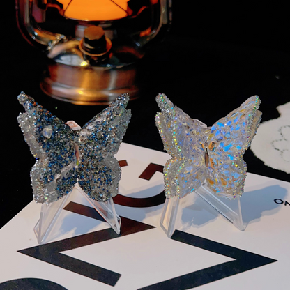 Handmade Diamond Double Wings Butterfly Ornament Resin Mold