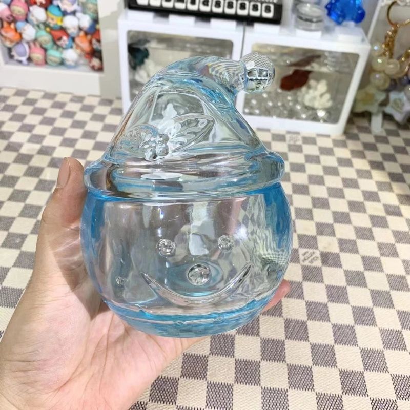 Handmade Crystal Large Capacity Snowman Storage Jar Resin Molds