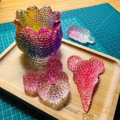 Handmade Diamond Tulip Bud Storage Arrangement Resin Mold