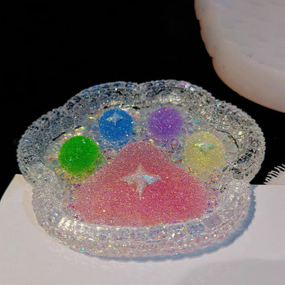 Handmade Diamond Cat's Paw Dish Tray Storage Resin Molds