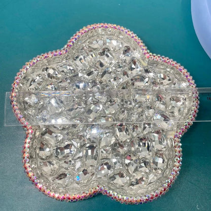 Handmade Large Size Diamond Flower Storage Tray Resin Molds