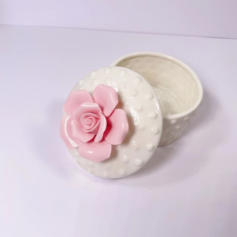 Handmade Polka Dot Rose Storage Box Resin Mold