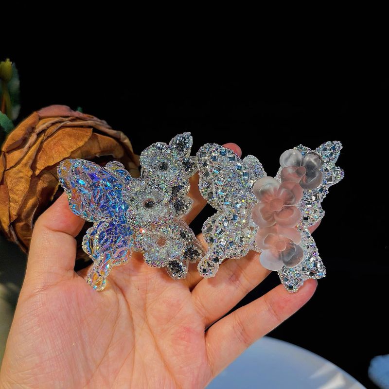 Handmade Diamond Flower Butterfly Decoration Resin Mold