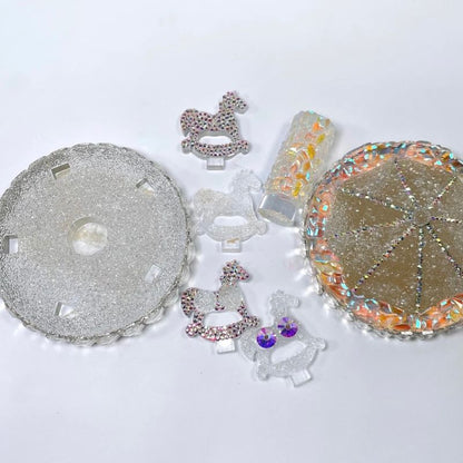 Handmade 8pcs Diamond Carousel Mold Set