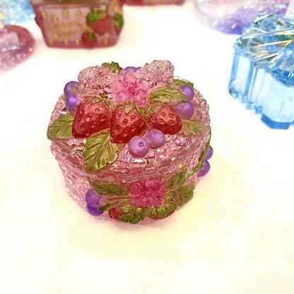 Handmade Diamond Strawberry Storage Jar Resin Mold