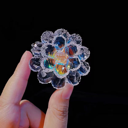 Handmade Ultra Shiny Crystal Faceted Flower Decoration Resin Molds