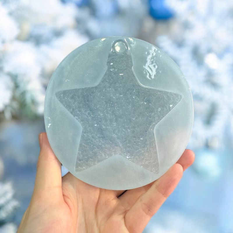 Handmade Crystal Clusters Christmas Hanging Decorations Resin Molds