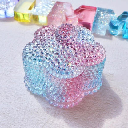 Handmade Diamond Flower Flower Storage Box Resin Molds