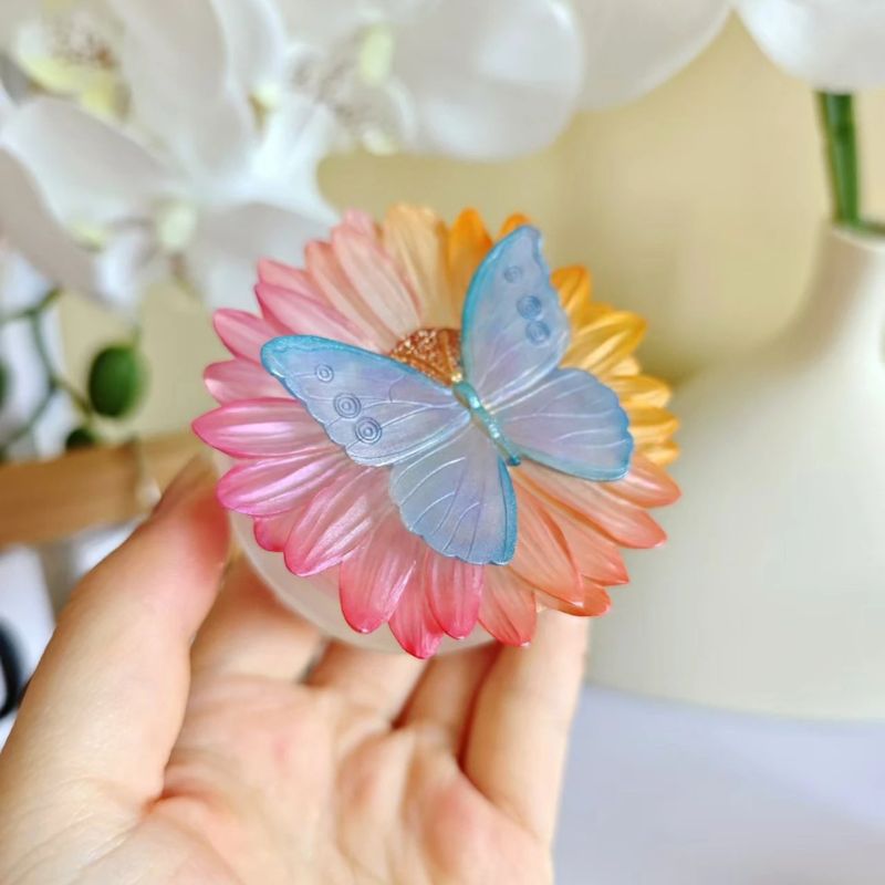 Handmade Butterfly Daisy Flower Storage Box Resin Molds