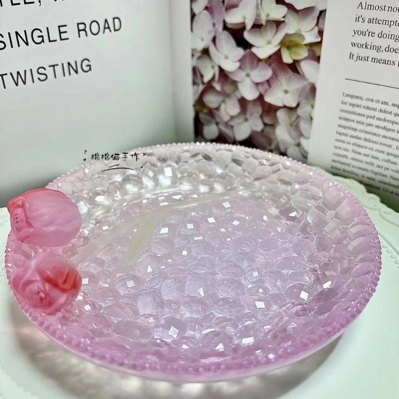 Handmade Diamond Large Size Tulip Storage Tray Resin Molds