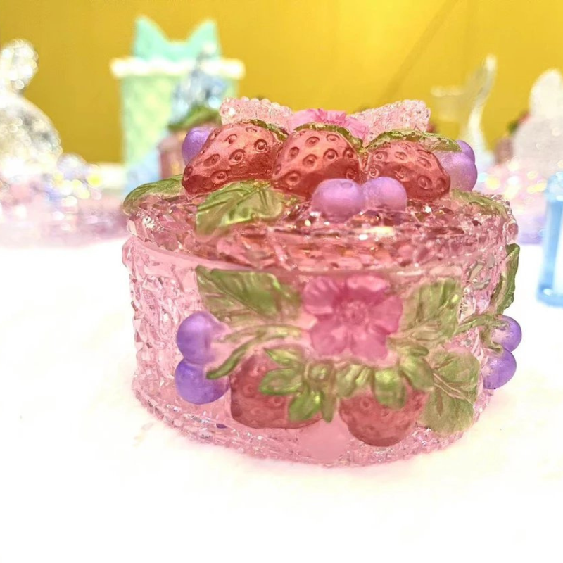 Handmade Diamond Strawberry Storage Jar Resin Mold