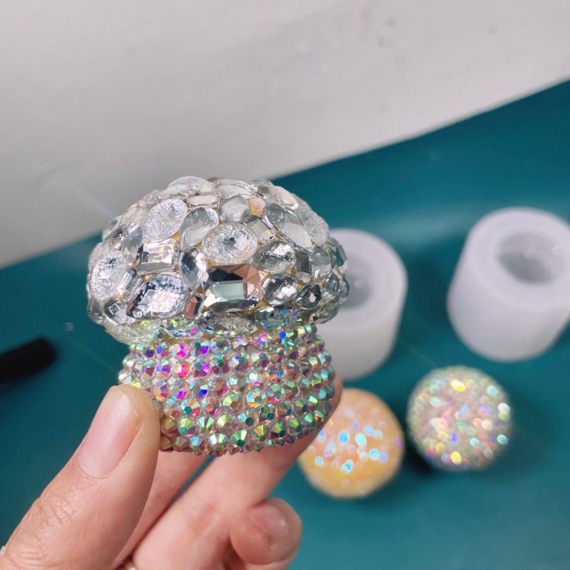 Handmade Diamond Mushroom Ornament Resin Mold