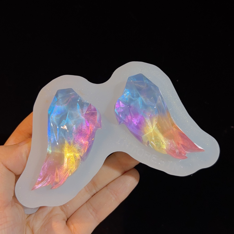 Handmade Faceted Wing Pendant Resin Silicone Mold