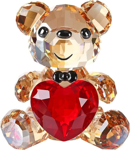 Handmade Crystal Heart Bear Ornament Resin Mold