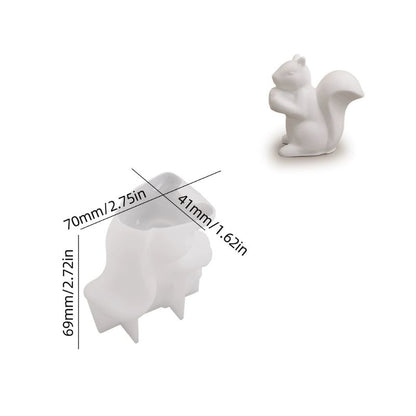 2pcs Squirrel Ornament Resin Mold