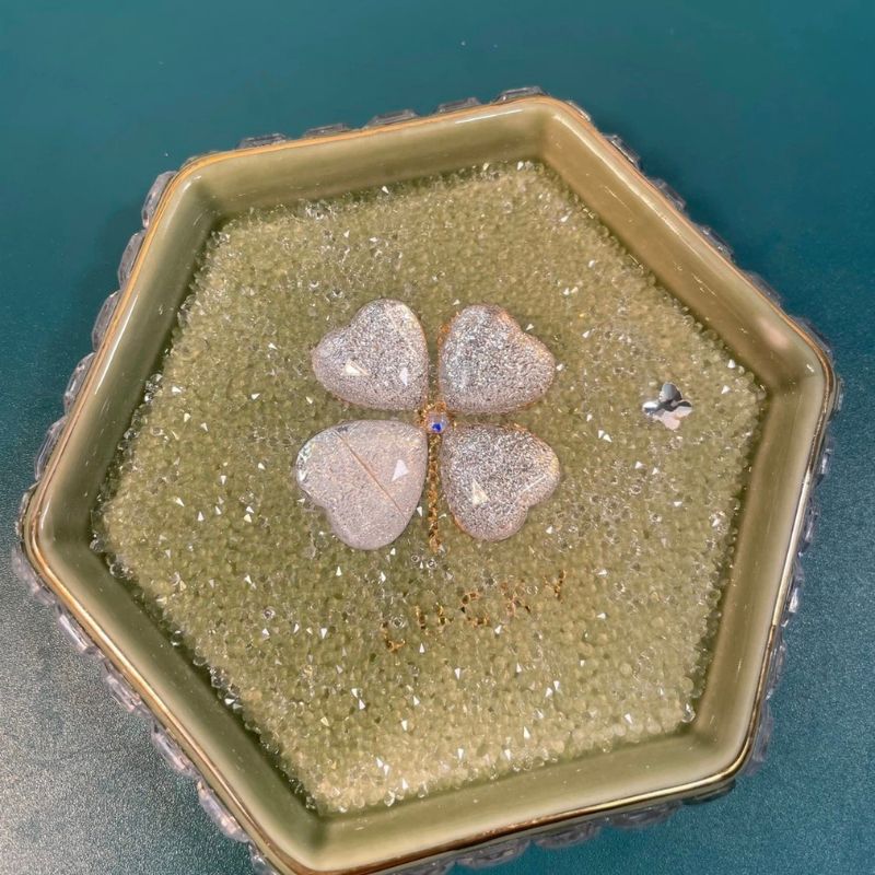 Handmade Diamond Clover Coasters Decoration Resin Molds