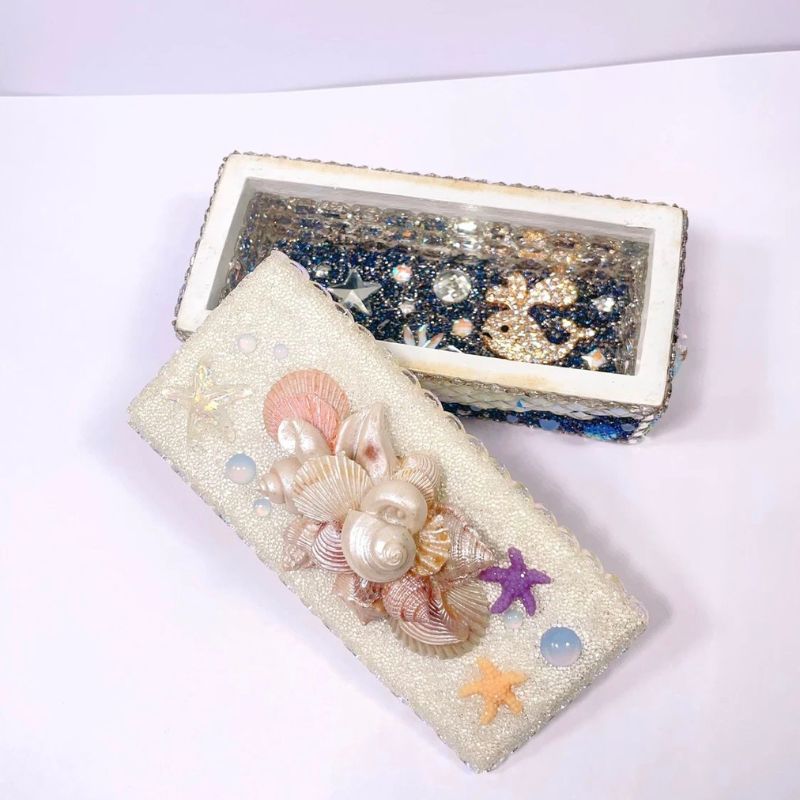 Handmade Diamond Sea Creature Storage Box Resin Molds