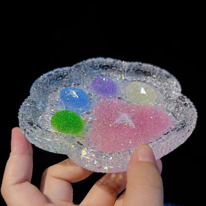 Handmade Diamond Cat's Paw Dish Tray Storage Resin Molds