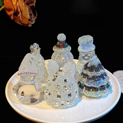 Handmade Diamond Snowman Christmas Tree Ornament Resin Molds