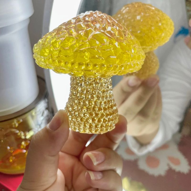 Handmade Diamond Mushroom Ornament Resin Mold