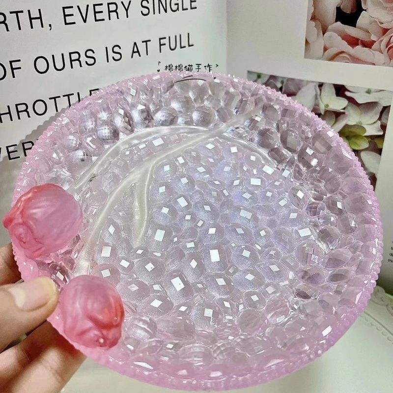 Handmade Diamond Large Size Tulip Storage Tray Resin Molds