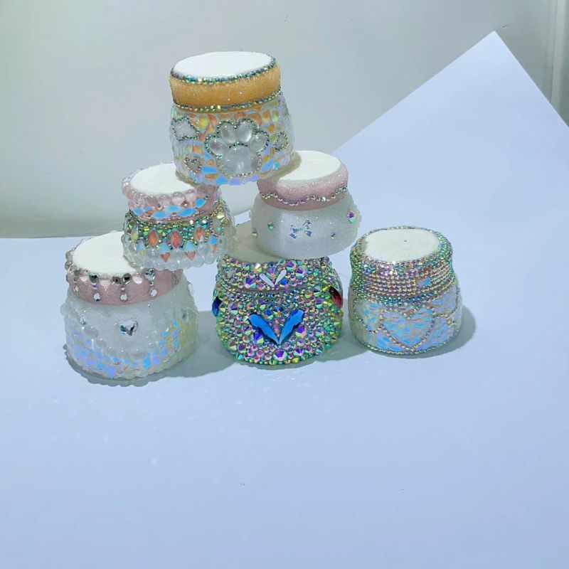 Exclusive Design-Handmade Diamond Pudding Storage Jar Resin Silicone Molds