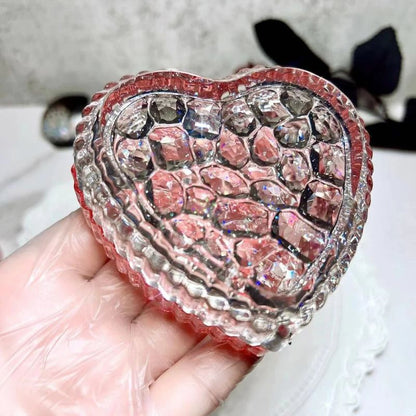 Handmade Diamond Heart Storage Box Resin Mold