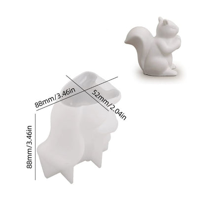 2pcs Squirrel Ornament Resin Mold