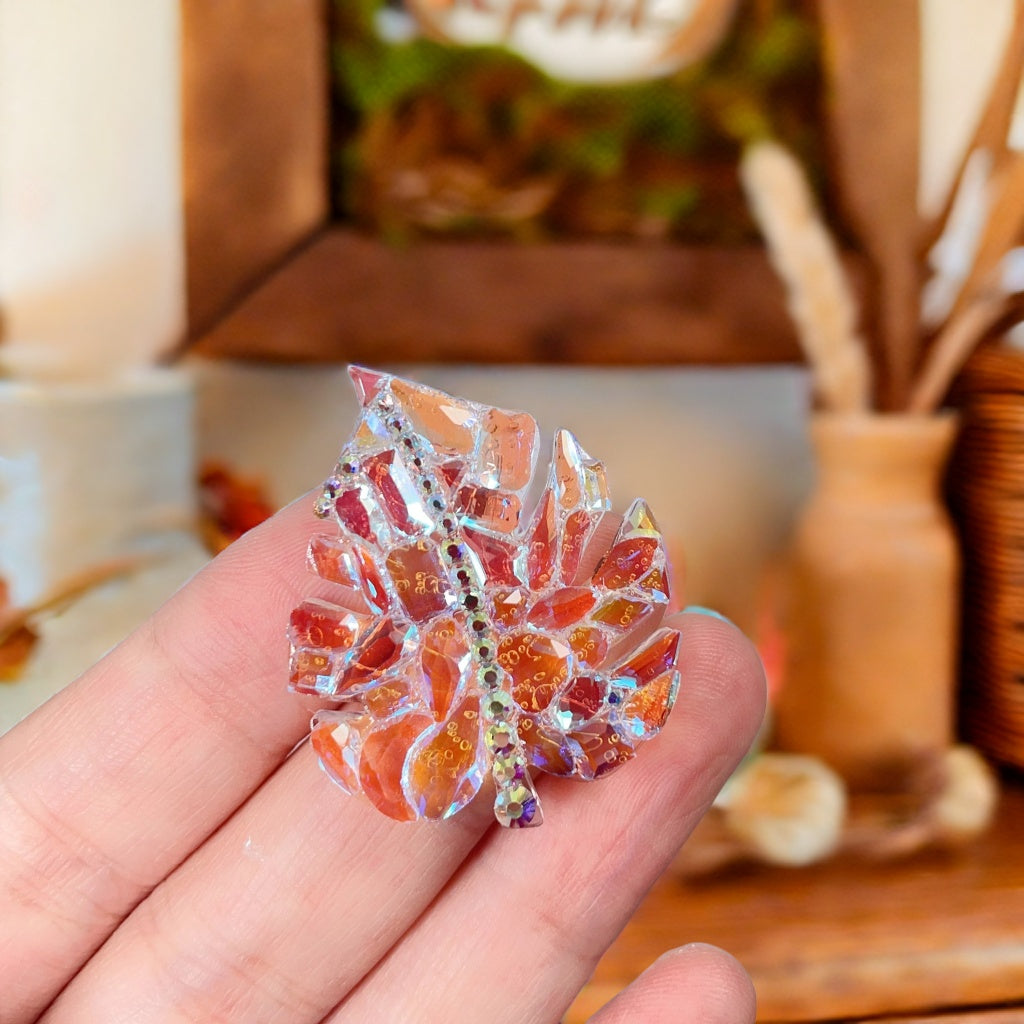 Handmade Diamond Leaf Brooch Decoration Resin Silicone Molds