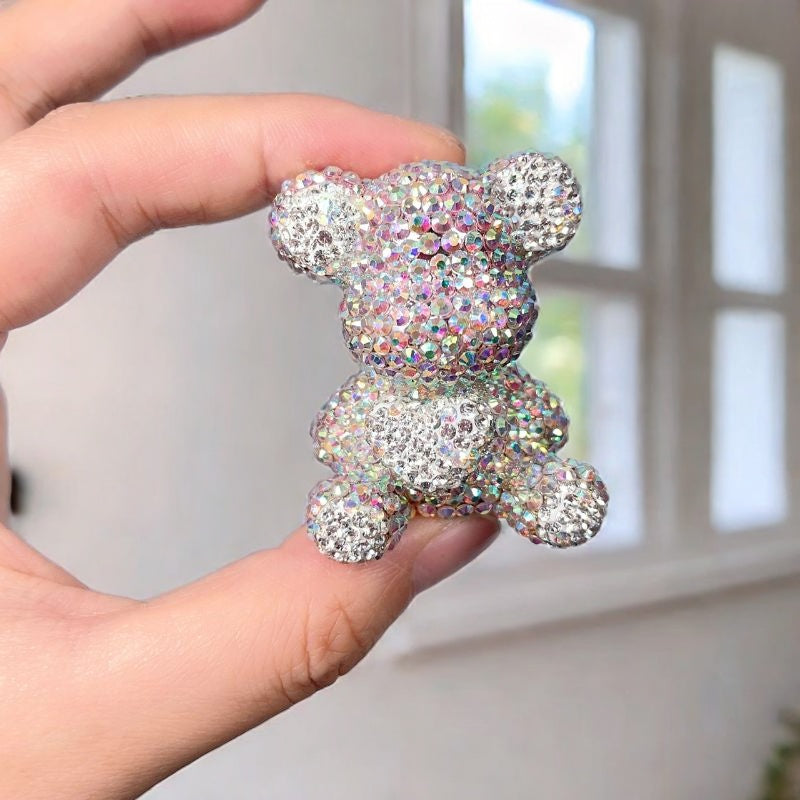 Handmade Diamond Heart Bear Ornament Resin Mold