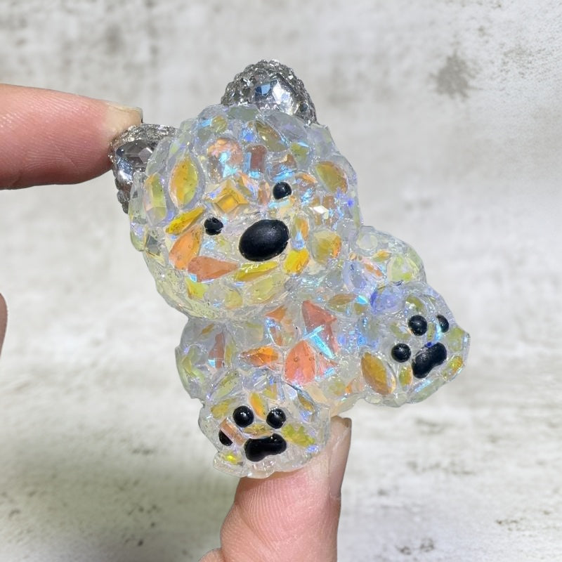 Handmade Diamond Cute Puppy Ornament Resin Mold