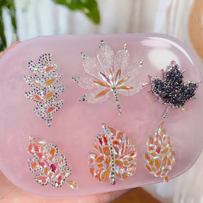 Handmade Diamond Leaf Brooch Decoration Resin Silicone Molds