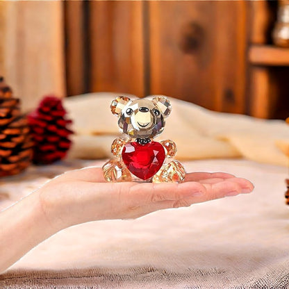 Handmade Crystal Heart Bear Ornament Resin Mold