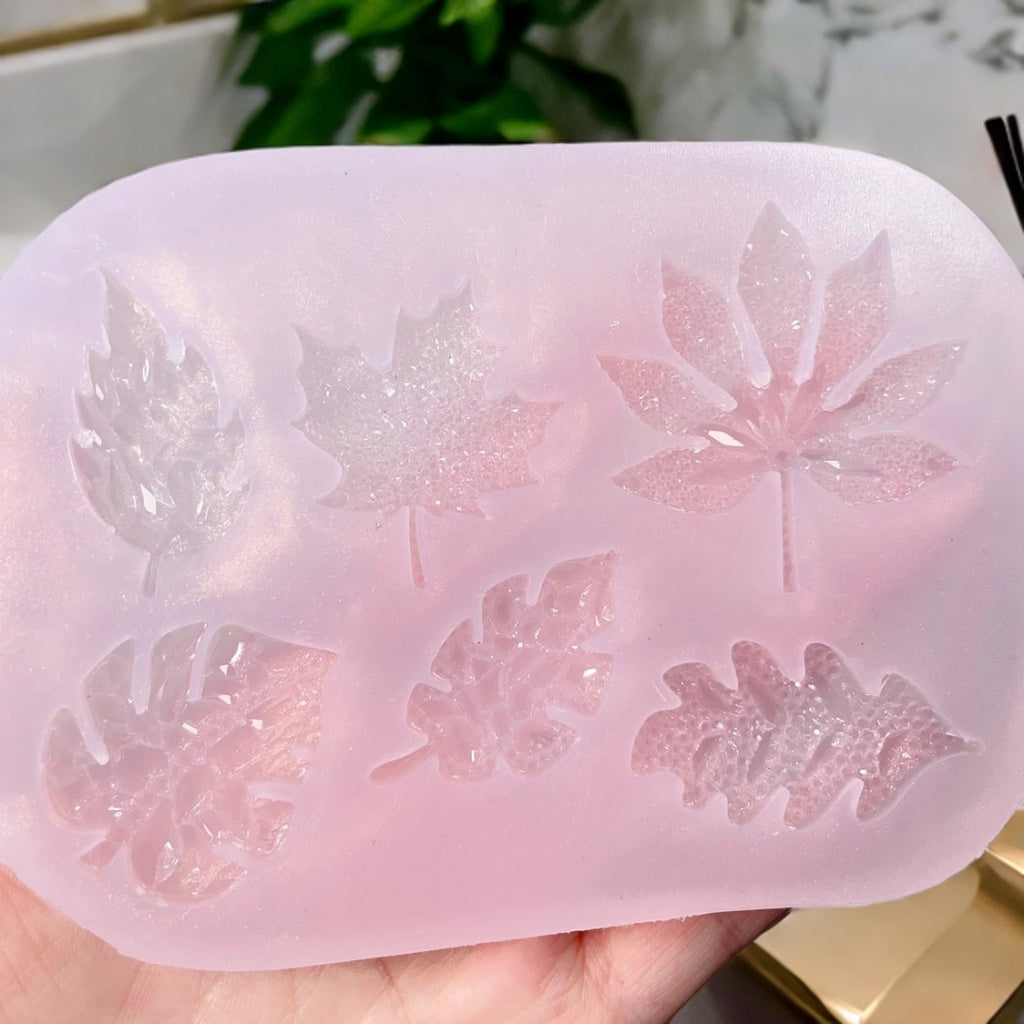 Handmade Diamond Leaf Brooch Decoration Resin Silicone Molds