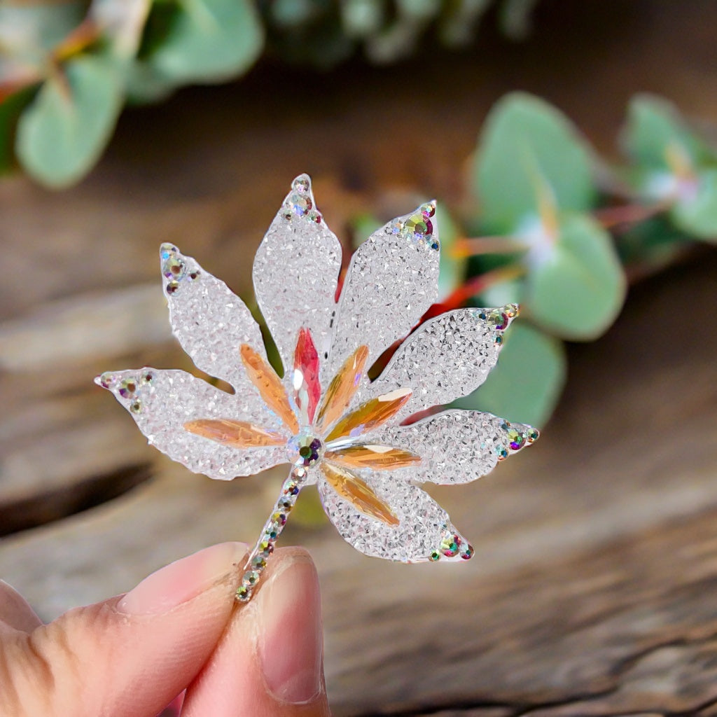 Handmade Diamond Leaf Brooch Decoration Resin Silicone Molds