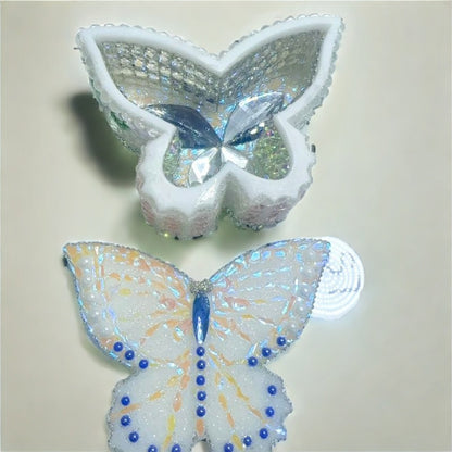 Handmade Diamond Large Butterfly Shape Storage Box Resin Molds