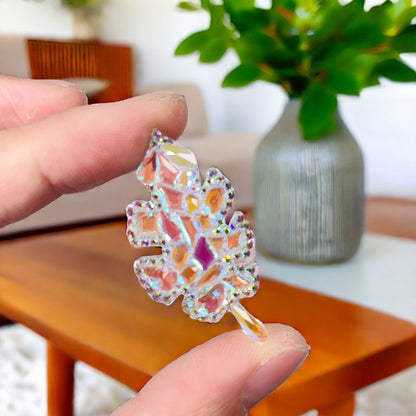 Handmade Diamond Leaf Brooch Decoration Resin Silicone Molds