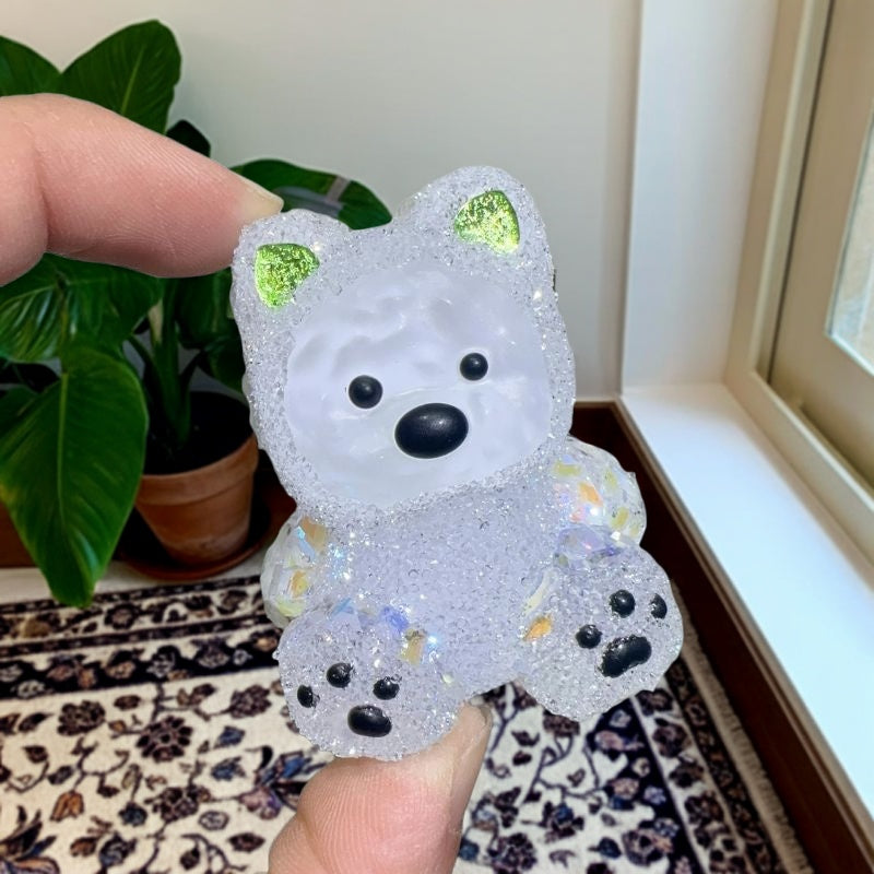 Handmade Diamond Cute Puppy Ornament Resin Mold