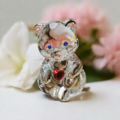 Handmade Crystal Cute Love Bear Ornament Resin Mold