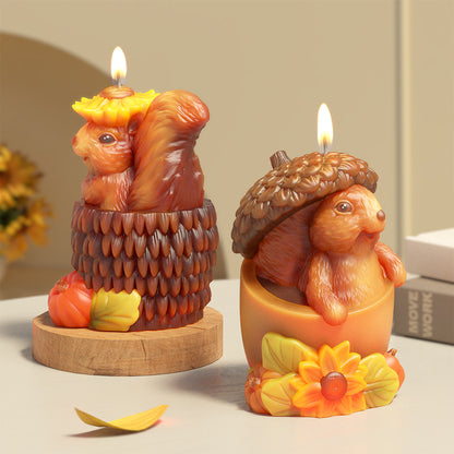 Adorable Squirrel in Pinecone Resin Mold