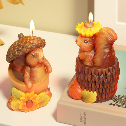 Adorable Squirrel in Pinecone Resin Mold