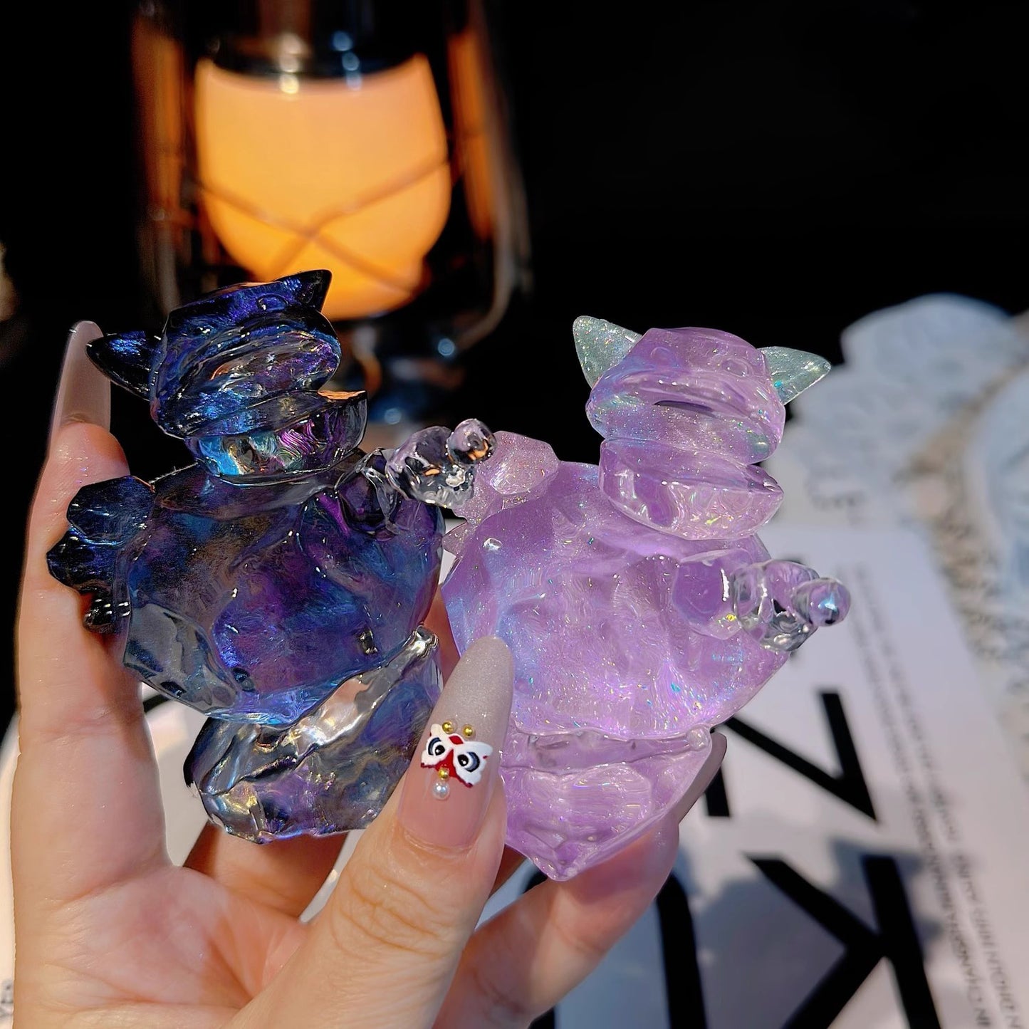 Handmade Crystal Stone Small Monster Ornament Resin Mold