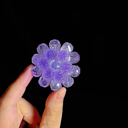 Handmade Ultra Shiny Crystal Faceted Flower Decoration Resin Molds