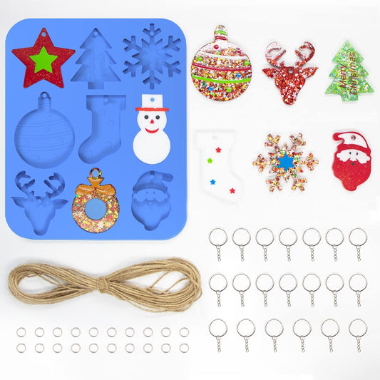 Cute Christmas Hanging Resin Mould